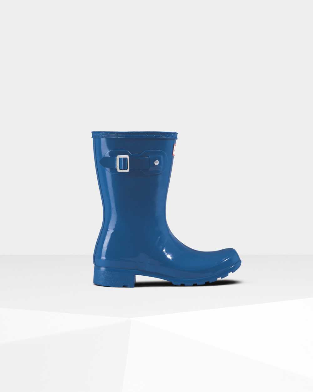 Botas De Agua Mujer - Hunter Original Tour Foldable Gloss Short Mid-Calf Azules - LPRHTX-513 - Azule